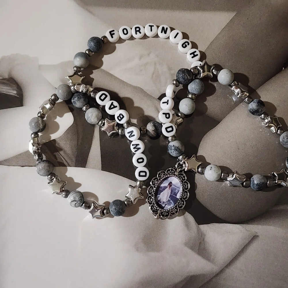 Tortured Poet Friendship Bracelets Set Of 3 w/ Charm_5